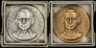 William Whipple Medallic Arts Company Silver & Bronze Medal Itemj6037
