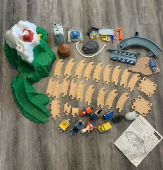 Vintage Fisher Price Flip Track Geotrax Train Play Set Track Cars Directions