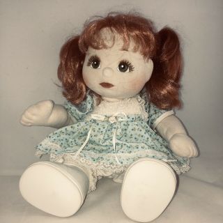 Vintage 1985 My Child Doll By Mattel Red Hair Green Eyes