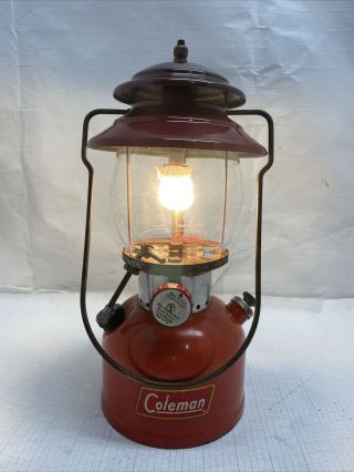 03/1956 Red Coleman 200a Camping Lantern Single Mantle,  Great