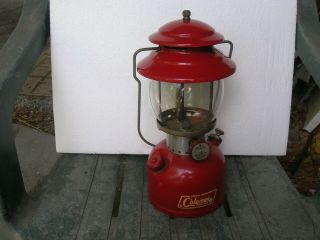 Vintage Red Coleman 200a Lantern Date 03/66 1966 Sunshine Of The Night
