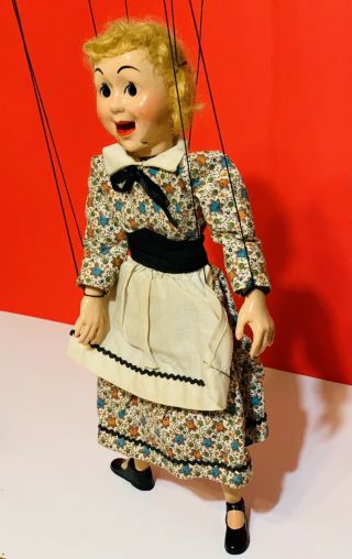 Vintage Hazelles " Talking " Puppet Airplane Control Marionette Doll The Maiden