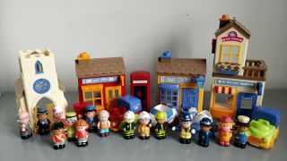 Elc Happyland Bundle - Police,  Church,  Post Office,  Bakery,  Vehicles & People