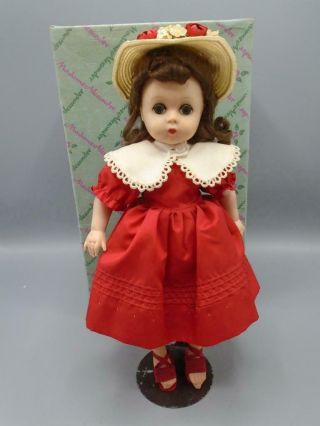 Vintage Madame Alexander Hp Doll Lissy In Tagged Red Dress Box 11 "