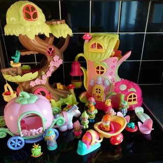 Elc Happyland Magical Treehouse & Boot Fairy Queen Elf Carraiges Toy Bundle 99p