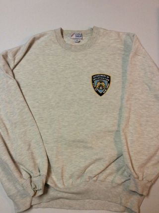 Vintage 90s Nypd York Police Department Sweatshirt Men’s Size Xl Usa Made