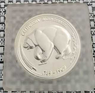 1769 - 1969 California Bear Bicentennial Silver Coin,  Bonus $2 Bill