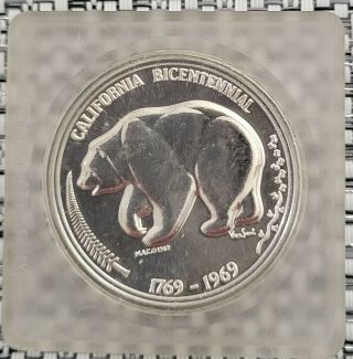 1769 - 1969 California Bear Bicentennial Silver Coin,  BONUS $2 Bill 2