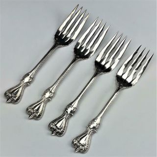 Set 4 Retired Antique Towle Sterling Silver 925 " Old Colonial " 1895 Salad Forks