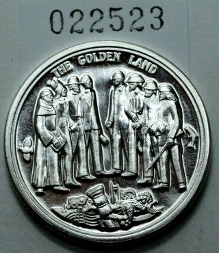 1769 - 1969 California Bicentennial.  999 Silver Medal Coin Bear,  THE GOLDEN LAND 3