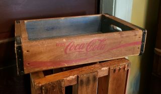 Vintage Antique Wooden Coca - Cola Pop Soda Bottle Box Crate Advertising