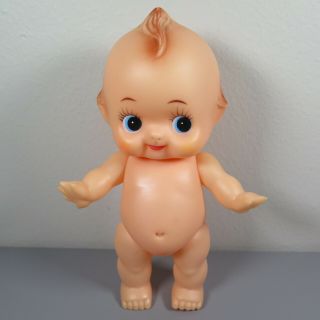 Vintage Kewpie Doll 8 " Tall Rubber Baby Made In Japan Blue Eyes Pointy Fingers