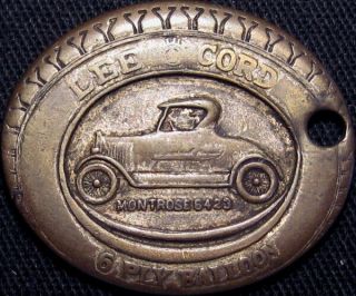 Circa 1930 Pittsburgh Pennsylvania Credit Charge Coin Lee Cord Car Balloon Tire