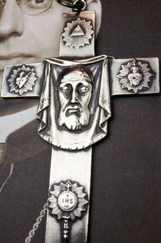 Antique Catholic Holy Face Of Jesus Veronica 