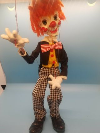 Final Reduction Vintage Pelham Marionette Puppet " Bimbo " The Clown