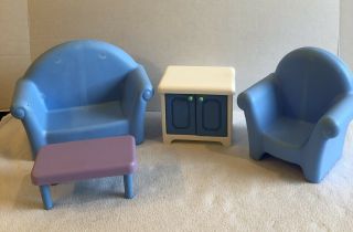 Vintage Little Tikes Barbie Sized Dollhouse Furniture Living Room Couch Chair