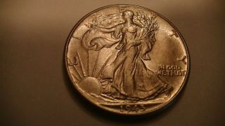 1945 P Antique Walking Liberty Half Dollar 90 Silver Coin 50 Cent Uncirculated