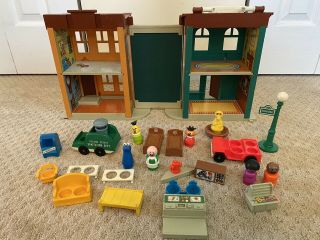 Vintage Sesame Street Fisher - Price Play Family With Accessories
