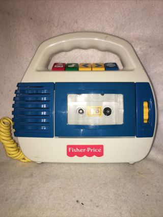 Vintage Fisher Price 73801 Cassette Tape Recorder Player Microphone 1997