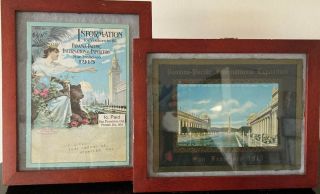 2 X 1915 Pan - Pac Expo Booklet & Framed Items