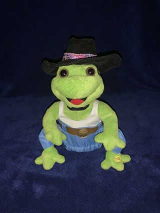 Gemmy Frogz Country Singing Dancing Frog Sings Save A Horse Ride A Cowboy Video