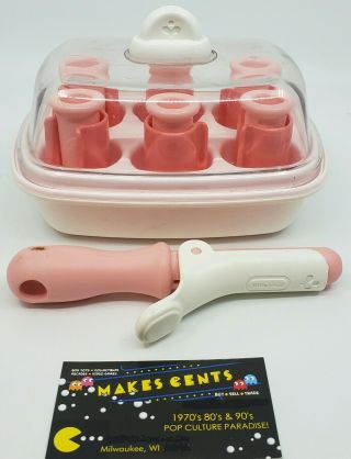 Vintage Little Tikes Beauty Salon Vanity Curlers Rollers And Flat Curling Iron