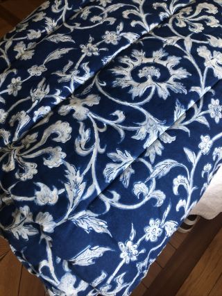 Ralph Lauren Persimmon Porcelain Inspired Blue White Comforter Full/queen 89”/87