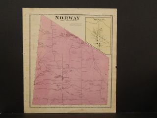 York,  Herkimer County Map,  1868 Town Of Norway P3 11