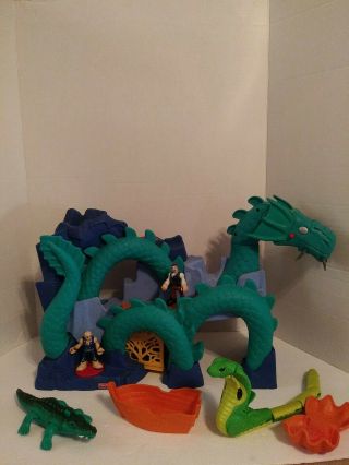 Imaginext Sea Dragon Island Playset With Jungle Snake,  Alligator