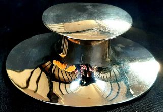 Lovely Antique Early Art Deco Silver Capstan Inkwell Birmingham 1920
