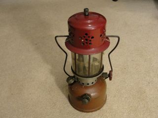 Vintage American Gas Machine Co 2570 Single Mantle Lantern W/mica Globe Agm