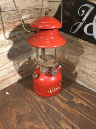 Vintage Coleman Red Lantern Model 200a Single Mantle Dated April 1960