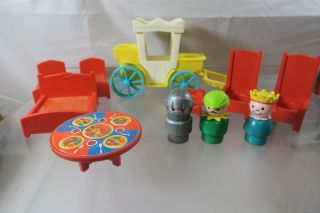 Vintage Fisher Price 993 Little People Castle Figures & Accessories