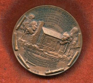 Victor D Brenner Designer Of Lincoln Cent Vdb Large Bronze Medal Nr 25.  00
