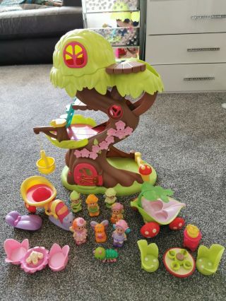 Elc Happyland Fairy Tree House With 2 Carts Extra Fairies,  Furniture