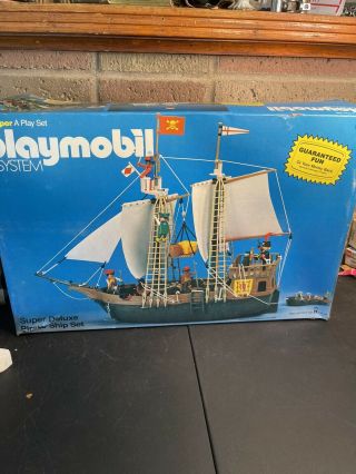 1978 / 1980 Vintage Playmobil Deluxe Pirate Ship -