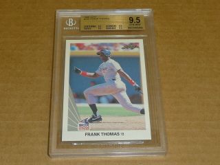 1990 Leaf Frank Thomas Rc/rookie White Sox 300 Bgs 9.  5 Gem True