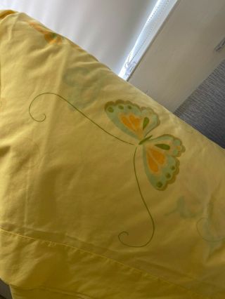 Vintage Yellow Butterfly Double Bed Sheet Set