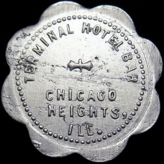 1911 Chicago Heights Illinois Good For Token Terminal Hotel Bar