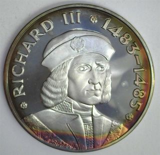 1483 - 1485 Richard Iii House Of York Silver Medal Near Perfect Proof Dcam