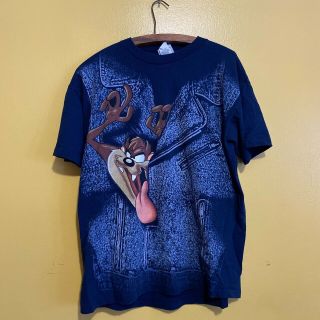 Vintage 90s Taz Looney Tunes Aop All Over Print Tee T - Shirt Large