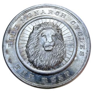 1893 Token - Monarch Bicycles,  Philadelphia Cycle Show,  1890s,  Lion Pictorial