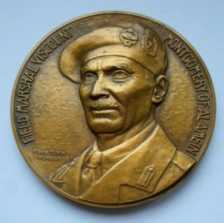 1946 Field Marshal Montgomery Ww2 Art Bronze Medal By Pierre Turin