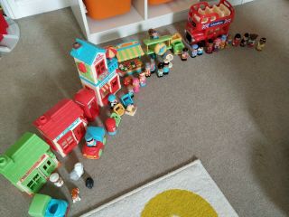 Elc Happyland Toy Shop,  Vehicle & Figures Toddler Toy Playset House Bundle Bus