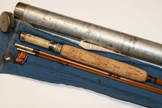 Heddon Bamboo Fly Rod 10 Blue Waters W/original Sock & Tube Nr