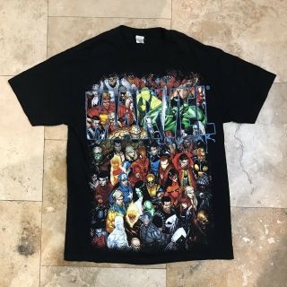 Vintage Marvel T - Shirt Size L Spiderman Hulk Captain America 2000’s