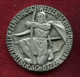 Switzerland 1959 Schützenmedaille Schwyz Shooting Medal,  Engraver Huguenin