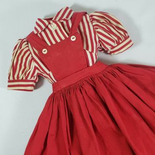 Madame Alexander Cissy Doll Red Pinafore Dress 1955 2083 Outfit Guc