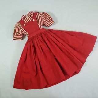 Madame Alexander Cissy Doll Red Pinafore Dress 1955 2083 Outfit GUC 2