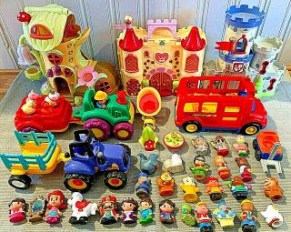 Elc Castle,  Fairyland,  Tractor,  Figures,  Fisher - Price Little People,  Bus,  Toys Bundle